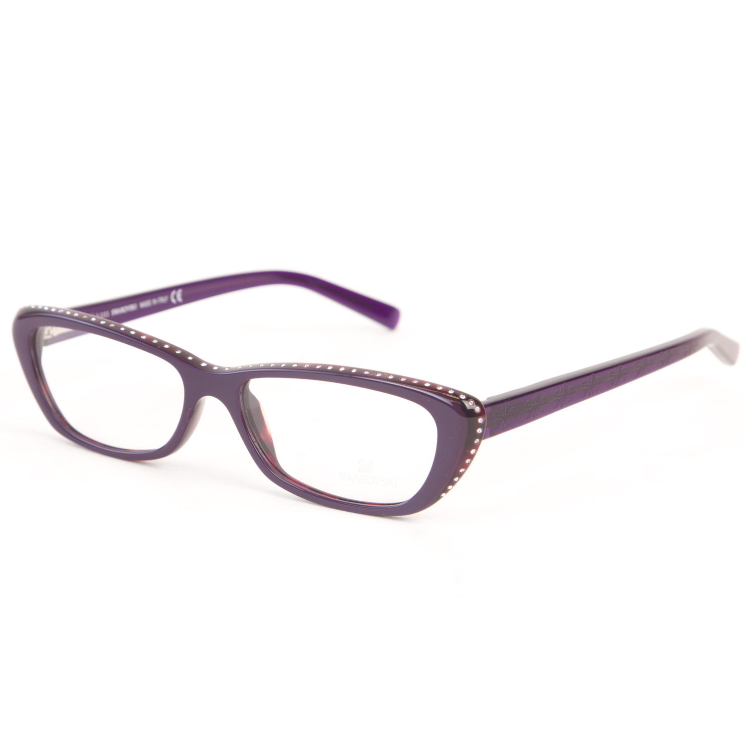Swarovski Women's Crystal Accent SemiCateye Eyeglass Frames SW5013 260 NEW eBay